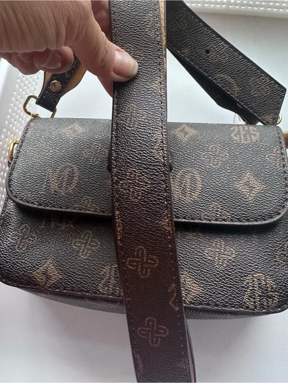 Brown Monogram Crossbody Bag